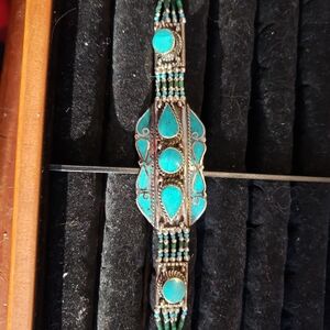 Turquoise and Silver Women's Bracelet